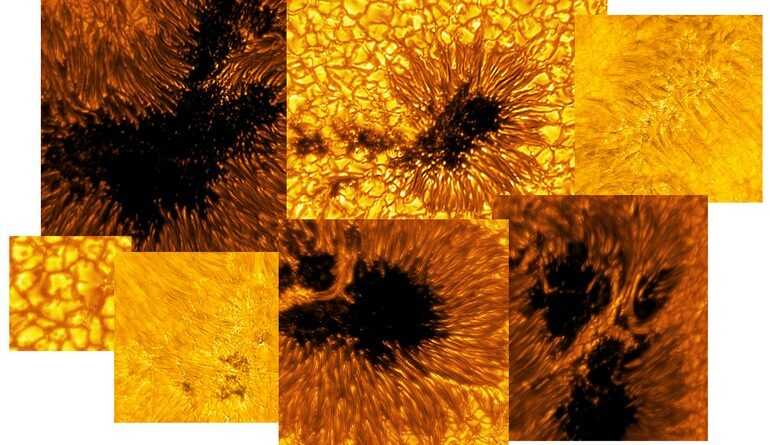 Images en gros plan du soleil