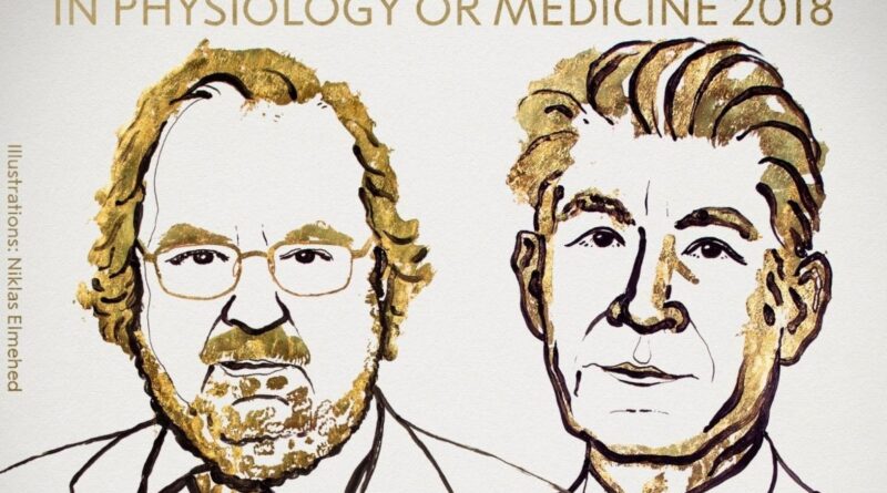 1er octobre 2018 : le prix Nobel de médecine est décerné à James P. Allison et Tasuku Honjo